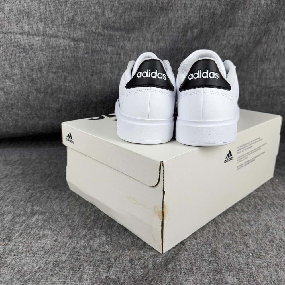 Adidas Grand Court 2.0 Shoes Mens Size 8.5 White Black Low Top Sneakers GW9195 - Picture 4 of 15